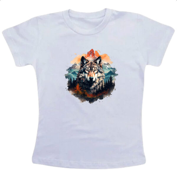 Camiseta Infanto Juvenil Lobo da montanha