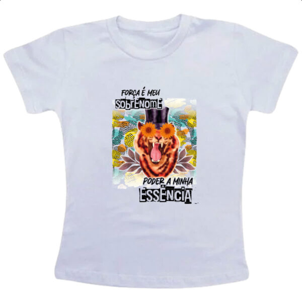Camiseta Infanto Juvenil Mulher forca sobrenome