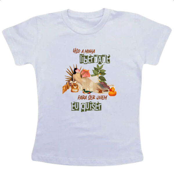Camiseta Infanto Juvenil Mulher liberdade