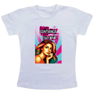 Camiseta Infanto Juvenil Mulher veste confianca
