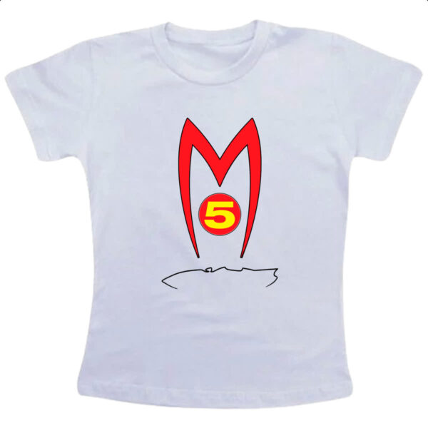 Camiseta Infanto Juvenil Mach 5 Logo e contorno