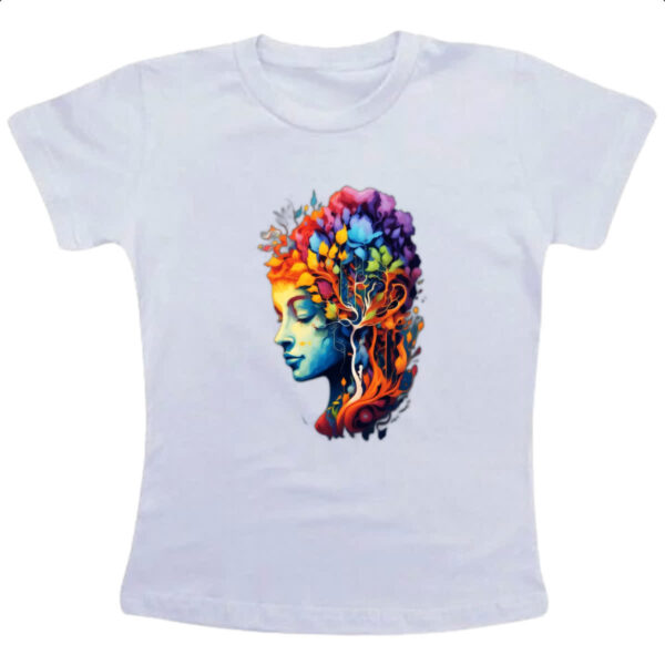 Camiseta Infanto Juvenil Mae Natureza Aquarela Arte