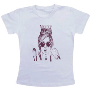 Camiseta Infanto Juvenil Makeup Diva e seus pinceis