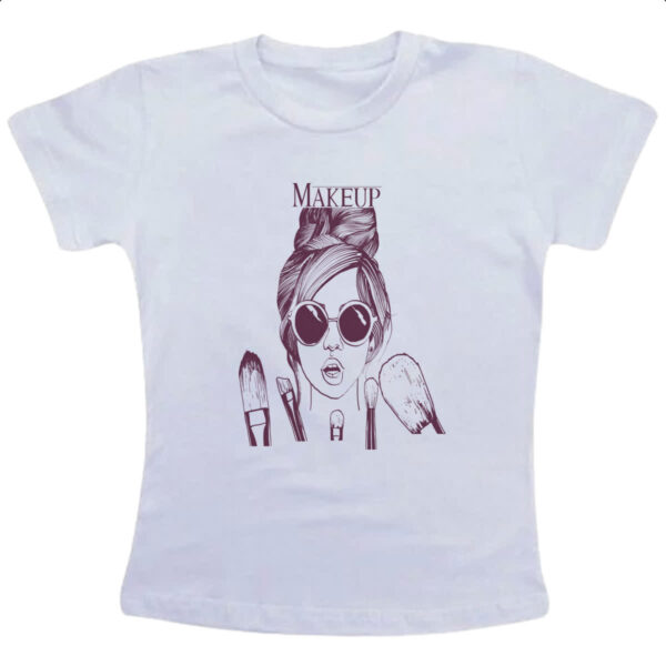 Camiseta Infanto Juvenil Makeup Diva e seus pinceis