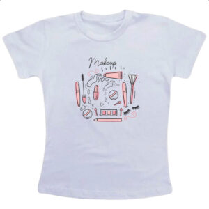 Camiseta Infanto Juvenil Makeup pinceis e bases