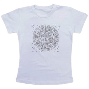 Camiseta Infanto Juvenil Mapa constelacao do Zodiaco