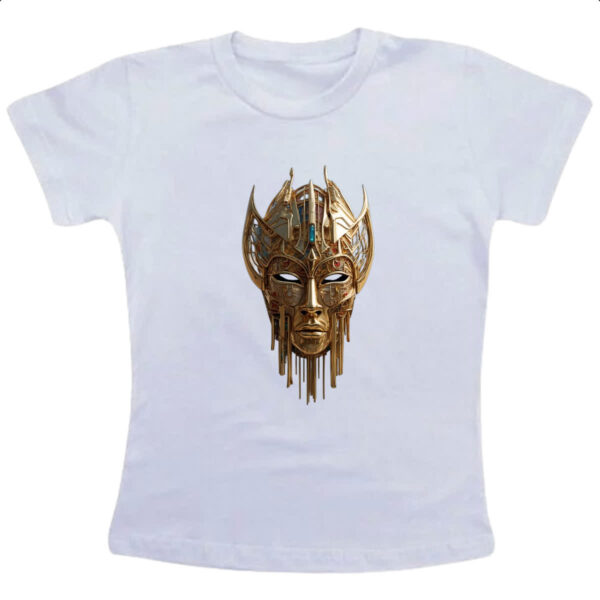 Camiseta Infanto Juvenil Mascara dourada de guerra