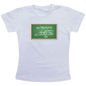 Camiseta Infanto Juvenil Matematica equacao segundo grau