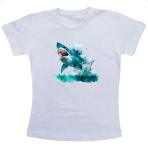 Camiseta Infanto Juvenil Megalodonte aquarela 1