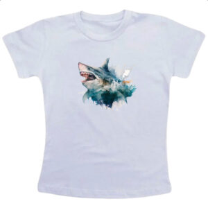 Camiseta Infanto Juvenil Megalodonte aquarela 2