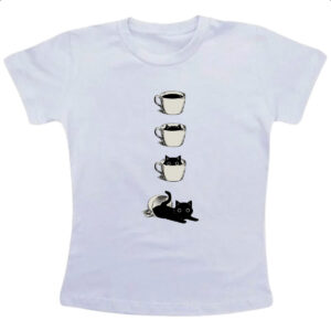 Camiseta Infanto Juvenil Minha xicara de gato