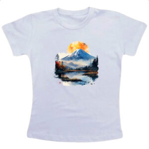 Camiseta Infanto Juvenil Monte Fugi watercolor