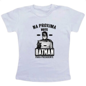 Camiseta Infanto Juvenil Na proxima vote Batman