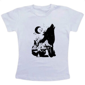 Camiseta Infanto Juvenil Night Wolf