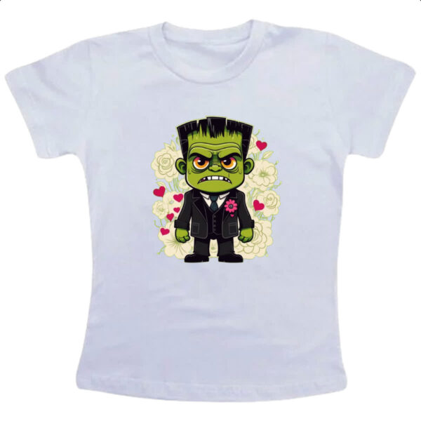 Camiseta Infanto Juvenil Noivo Frankenstein