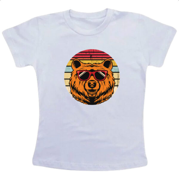 Camiseta Infanto Juvenil Urso ray ban sunset