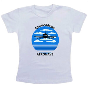 Camiseta Infanto Juvenil Apaixonado por aeronave