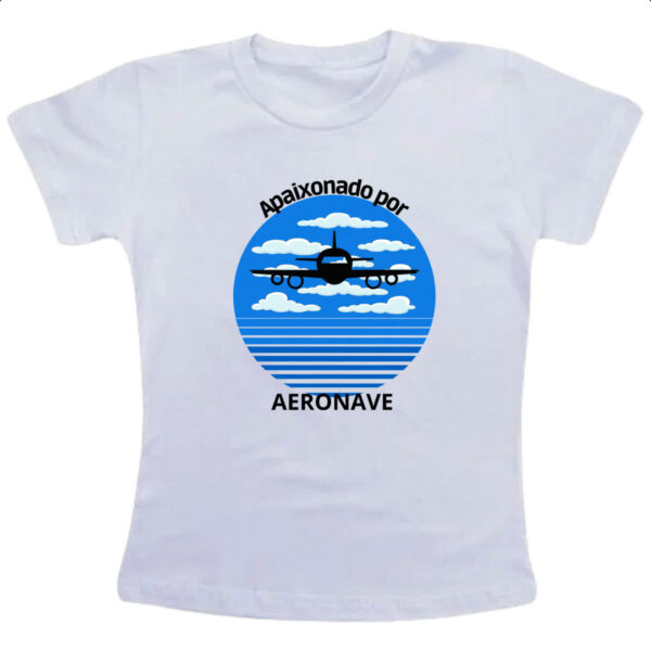 Camiseta Infanto Juvenil Apaixonado por aeronave