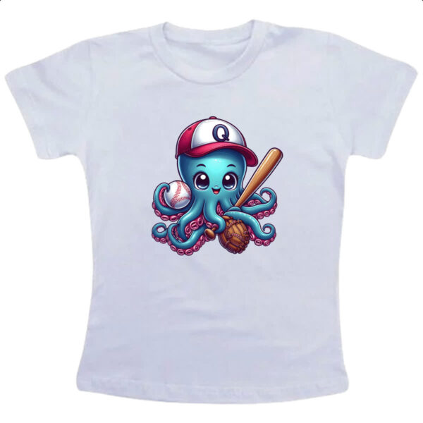 Camiseta Infanto Juvenil Octopus Baseball