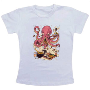 Camiseta Infanto Juvenil Octopus cozinheiro