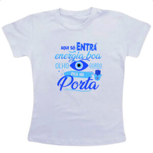 Camiseta Infanto Juvenil Olho Grego gordo na porta