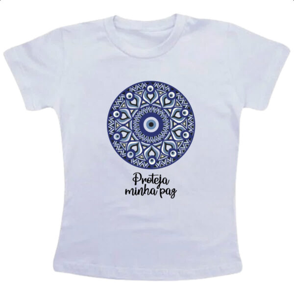 Camiseta Infanto Juvenil Olho grego proteja minha paz