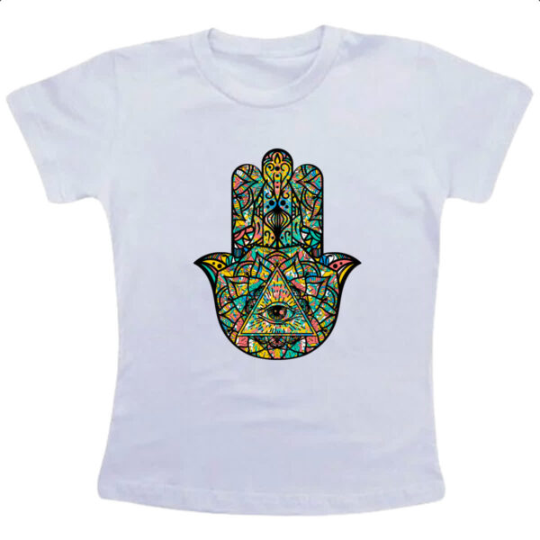 Camiseta Infanto Juvenil Olho mao Hamsa