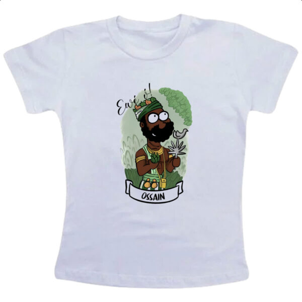 Camiseta Infanto Juvenil Orixas Cartoon Ossain Eve o