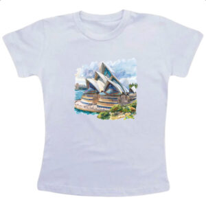 Camiseta Infanto Juvenil Opera de Sydney watercolor