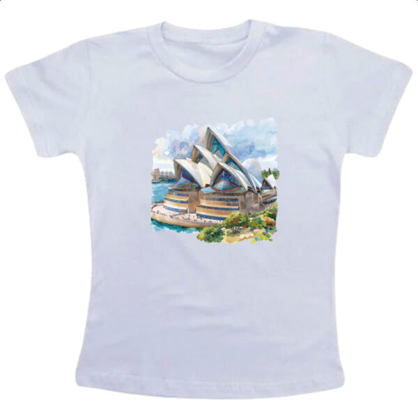 Camiseta Infanto Juvenil Opera de Sydney watercolor