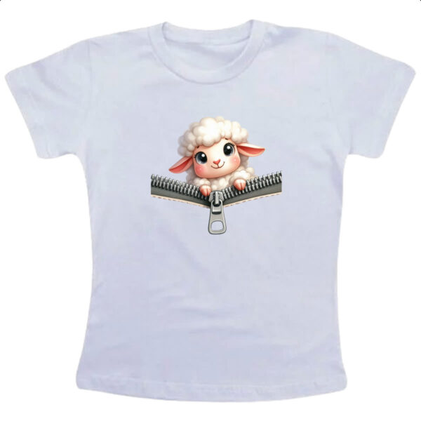 Camiseta Infanto Juvenil Ovelha no ziper