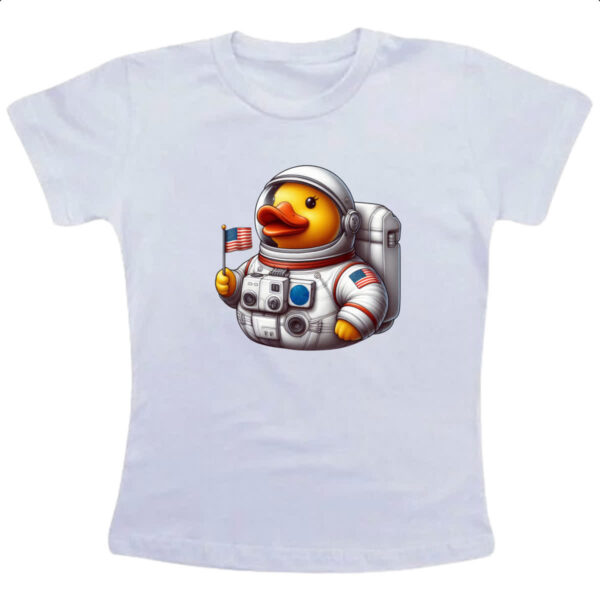 Camiseta Infanto Juvenil Patinho de borracha Astronauta