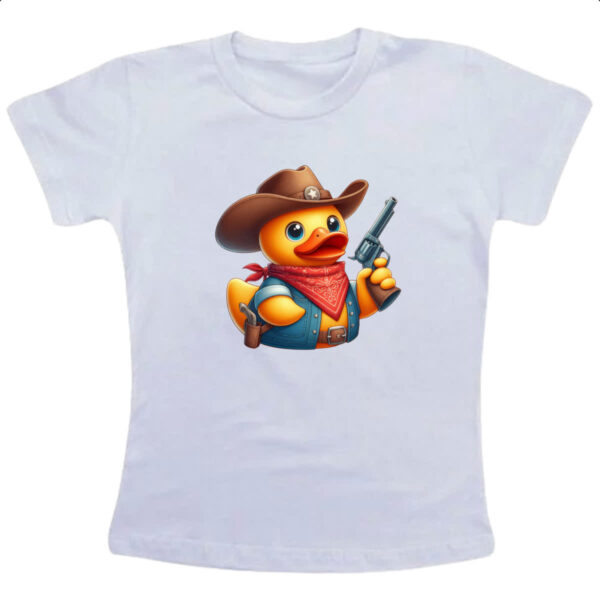Camiseta Infanto Juvenil Patinho de borracha Cowboy