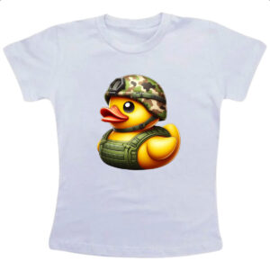 Camiseta Infanto Juvenil Patinho de borracha Soldado