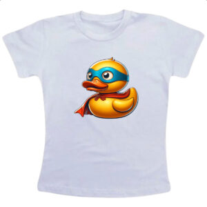 Camiseta Infanto Juvenil Patinho de borracha Super Heroi