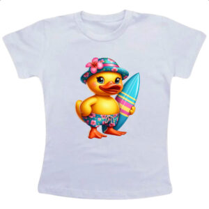 Camiseta Infanto Juvenil Patinho de borracha Surfista