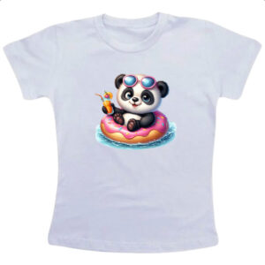 Camiseta Infanto Juvenil Panda na boia