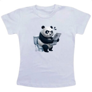 Camiseta Infanto Juvenil Panda na sala de forca
