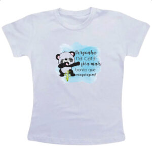 Camiseta Infanto Juvenil Panda vergonha na cara