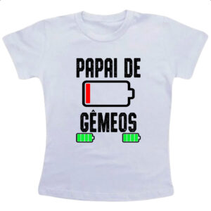 Camiseta Infanto Juvenil Papai de gemeos