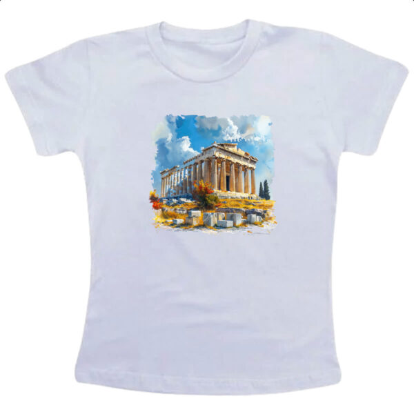Camiseta Infanto Juvenil Partenon watercolor