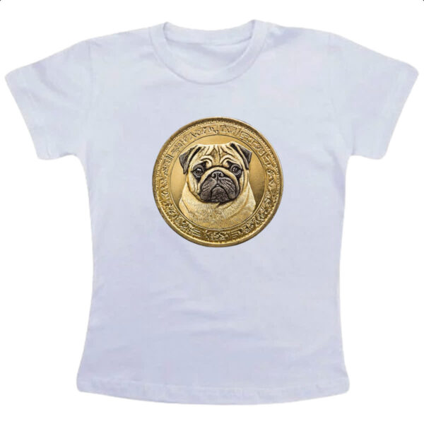 Camiseta Infanto Juvenil Pug coin