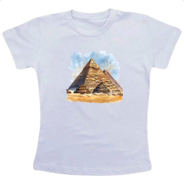 Camiseta Infanto Juvenil Piramide de Queops watercolor
