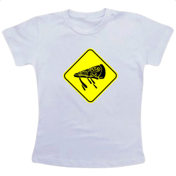Camiseta Infanto Juvenil Placa pizza