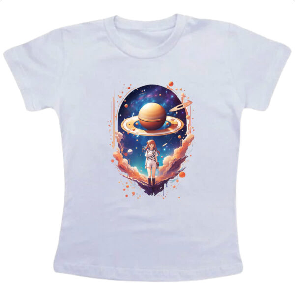 Camiseta Infanto Juvenil Planeta Satuno Menina Anime