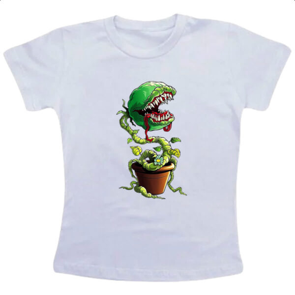 Camiseta Infanto Juvenil Planta carnivora no vaso