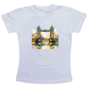 Camiseta Infanto Juvenil Ponte de Londres watercolor