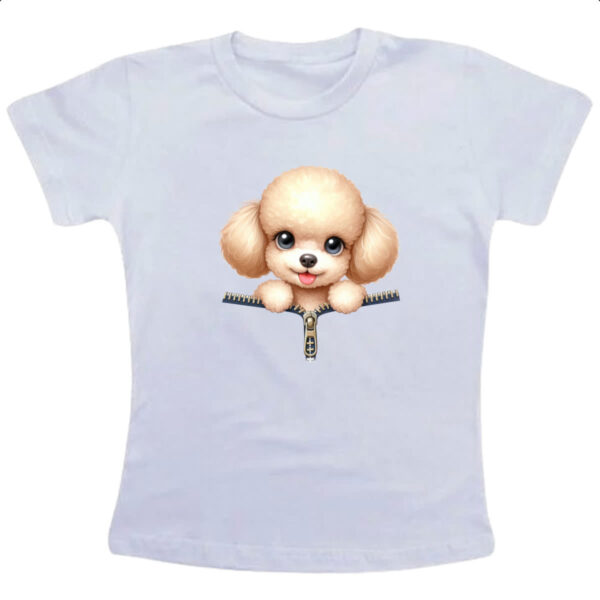 Camiseta Infanto Juvenil Poodle no Ziper