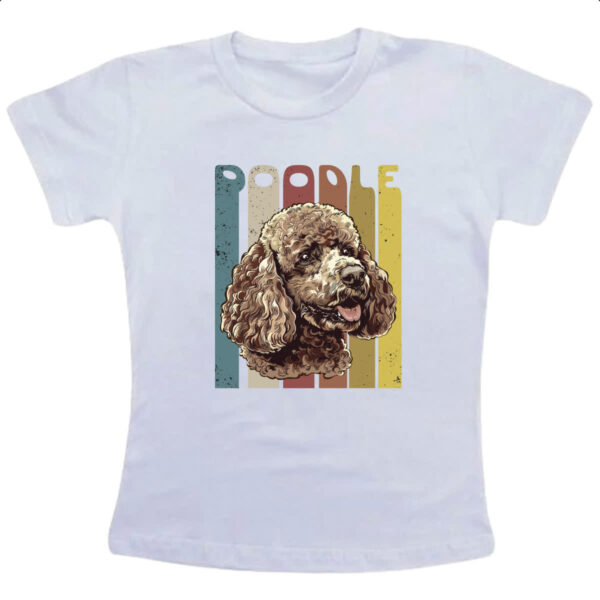 Camiseta Infanto Juvenil Poodle retro vintage