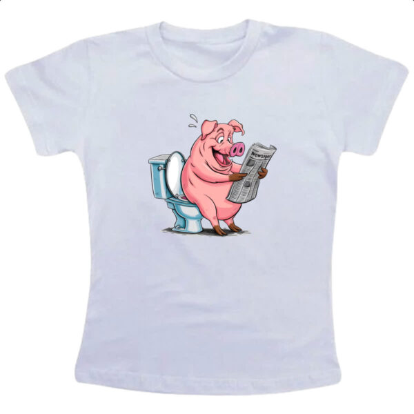 Camiseta Infanto Juvenil Porco na sala de forca